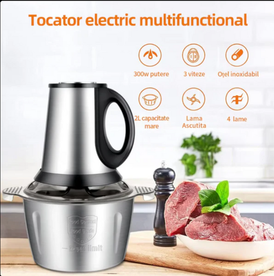 Tocător electric carne și legume, capacitate 3L